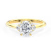 A1042 Jaci Accent Diamond Engagement in Yellow Gold