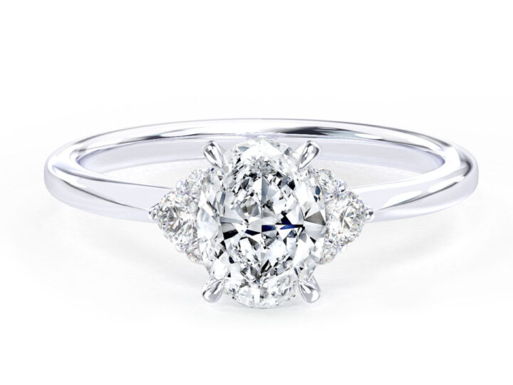 L0066 Jaci Accent Diamond Engagement in White Gold