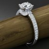 Jade Diamond Engagement Ring