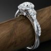 W020 Jai Criss-Cross Diamond Engagement Ring