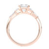 A1049 Janelle ThreeStone Diamond Engagement in Rose Gold Sideview