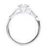 A1049 Janelle Three-Stone Diamond Engagement in White Gold Sideview