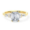 A1049 Janelle Three-Stone Diamond Engagement in Yellow Gold