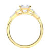 A1049 Janelle Three-Stone Diamond Engagement in Yellow Gold Sideview