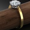 Janet - Vintage two-tone diamond engagement ring