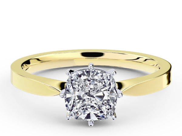 Janet - Vintage cushion cut diamond engagement ring
