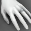 Ida Snowflake Engagement Ring Design - On-hand View
