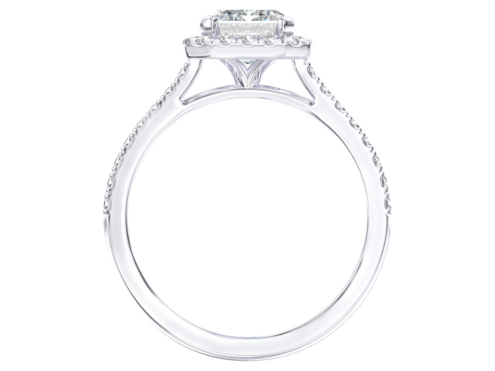 L0060 Imelda Halo Diamond Engagement Ring in White Gold Sideview 1600x1200 L0060 Imelda Halo Diamond Engagement Ring in White Gold Sideview 1600x1200