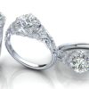 C350 Idra Filigree Engagement Ring Multi Angle View