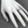 W70 Classic Diamond Halo Engagement Ring On Hand View