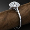 W70 Classic Diamond Halo Engagement Ring Perspective View