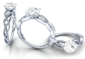 W092 Islay Celtic Engagement Ring - Cascade