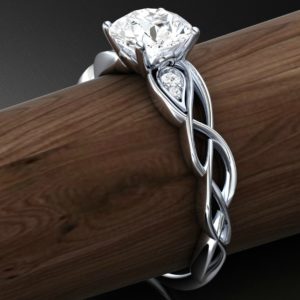 W092 Islay Celtic Engagement Ring - Perspective View