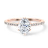 L0049 Julia Accent Diamond Engagement in Rose Gold