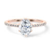 L0049 Julia Accent Diamond Engagement in Rose Gold