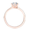 L0049 Julia Accent Diamond Engagement in Rose Gold Sideview
