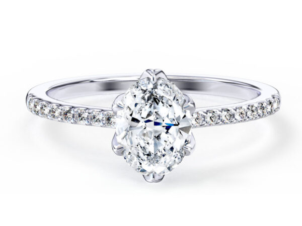 L0049 Julia Accent Diamond Engagement in White Gold