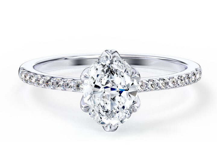 L0049 Julia Accent Diamond Engagement in White Gold