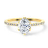 L0049 Julia Accent Diamond Engagement in Yellow Gold