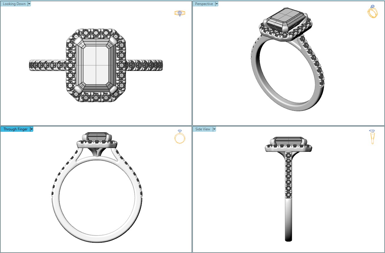 L0059 Jessica Halo Diamond Engagement Ring Technical Drawings L0059 Jessica Halo Diamond Engagement Ring Technical Drawings