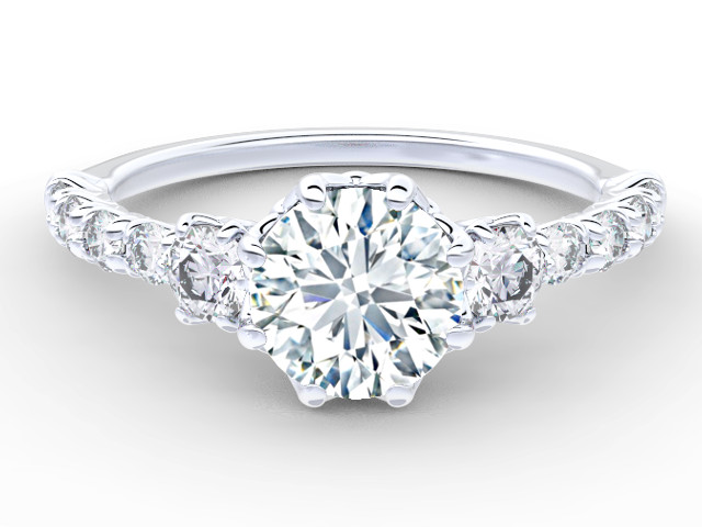 W089 Iselle Trinity Engagement Ring