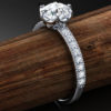 W126 Jana Mill-grain Pave Engagement Ring