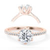 L0025 Evaline Accent Diamond Engagement in Rose Gold