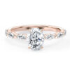 A1054 Aspen Accent Diamond Engagement in Rose Gold