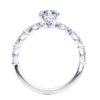 A1054 Aspen Accent Diamond Engagement in White Gold Sideview