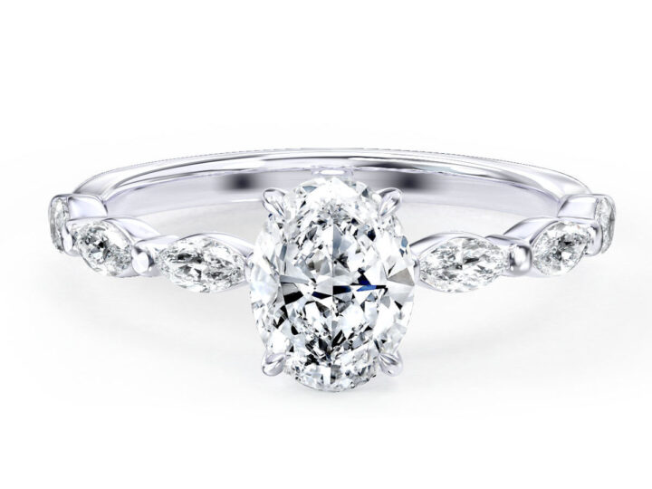 L0078 Aspen Accent Diamond Engagement in White Gold