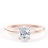 L0026 Ava Solitaire Diamond Engagement in Rose Gold