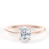 L0026 Ava Solitaire Diamond Engagement in Rose Gold