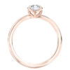 L0026 Ava Soliatire Diamond Engagement in Rose Gold Sideview