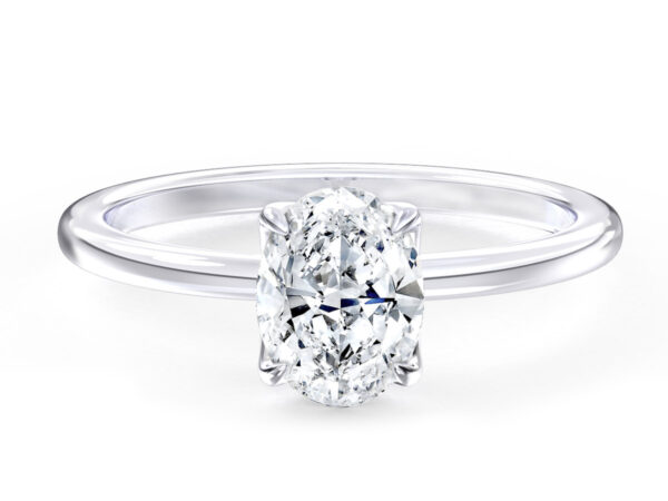 L0026 Ava Solitaire Diamond Engagement in White Gold