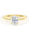 L0026 Ava Solitaire Diamond Engagement in Yellow Gold