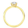 L0026 Ava Solitaire Diamond Engagement in Yellow Gold Sideview
