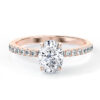 L0035 Emma Pave Diamond Engagement in Rose Gold