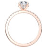 L0035 Emma Pave Diamond Engagement in Rose Gold Sideview