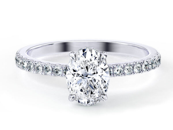 L0035 Emma Pave Diamond Engagement in White Gold