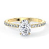 L0035 Emma Pave Diamond Engagement in Yellow Gold