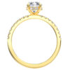 L0035 Emma Pave Diamond Engagement in Yellow Gold Sideview