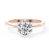 L0037 Nila Solitaire Diamond Engagement in Rose Gold