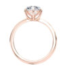 L0037 Nila Soliatire Diamond Engagement in Rose Gold Sideview