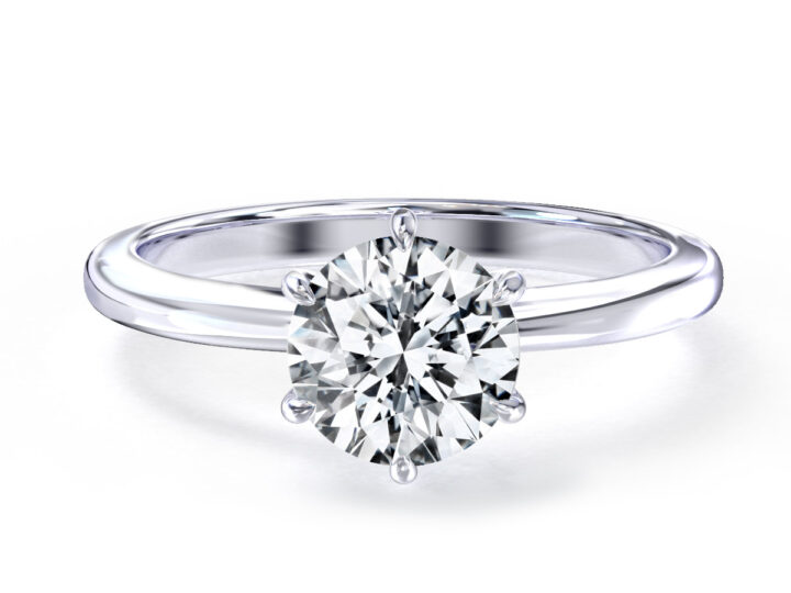 L0037 Nila Solitaire Diamond Engagement in White Gold