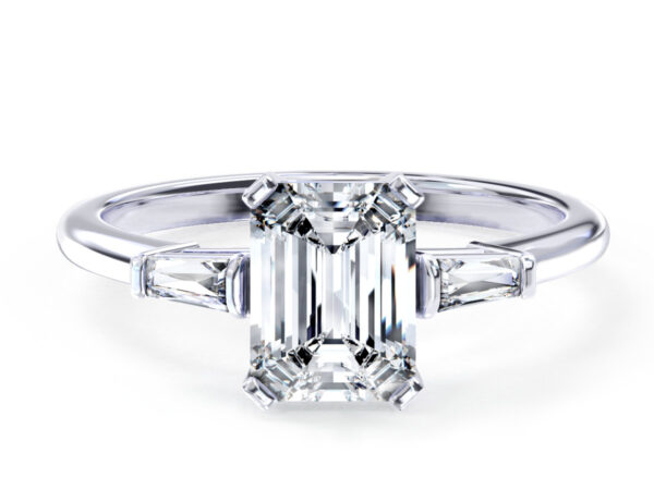 L0040 Naomi Three stone Diamond Engagement in White Gold