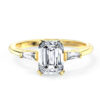 L0040 Naomi Three stone Diamond Engagement in Yellow Gold
