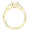 L0040 Naomi Three stone Diamond Engagement in Yellow Gold Sideview
