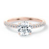 L0042 Hailey Accent Diamond Engagement in Rose Gold