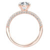 L0042 Hailey Accent Diamond Engagement in Rose Gold Sideview