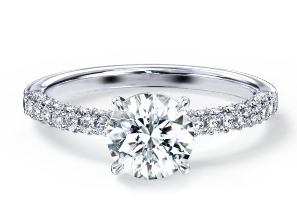 L0042 Hailey Accent Diamond Engagement in White Gold